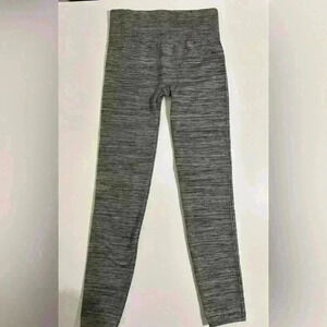 One50ne Fleece Lined High Waisted Marled Pattern Gray Leggings